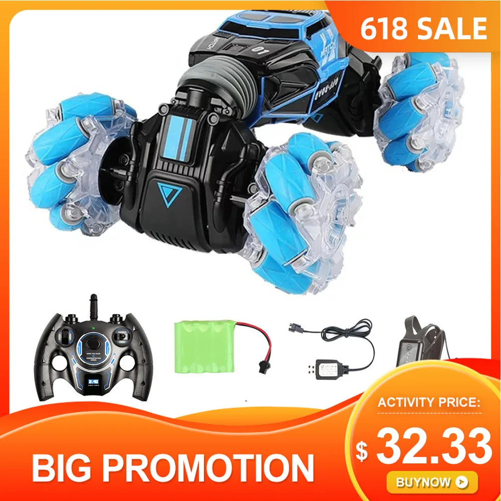 4WD RC Stunt Car Watch Control Gesture Induction Deformable Electric RC Drift Car Transformer Car Toys for Kids with LED Light|RC Cars| - AliExpress