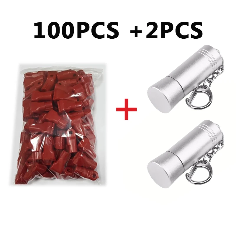 

100pcs+2keys Anti-theft EAS Stop Lock for Store Display Security tags Hook stem&peg stoplock Plastic Lock Hook lock