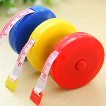 

1.5M Mini Auto Retractable Tape Measure Centimeter/Inch Ruler Flexible Candy Color Ruler Measuring Tape (Random Pattern)