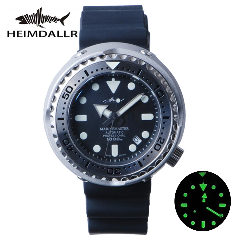 

HEIMDALLR Sharkey Tuna Diver Watch Men Luminous Dial Sapphire 1000m Water Resistance NH35 Automatic Movement Mechanical Watches