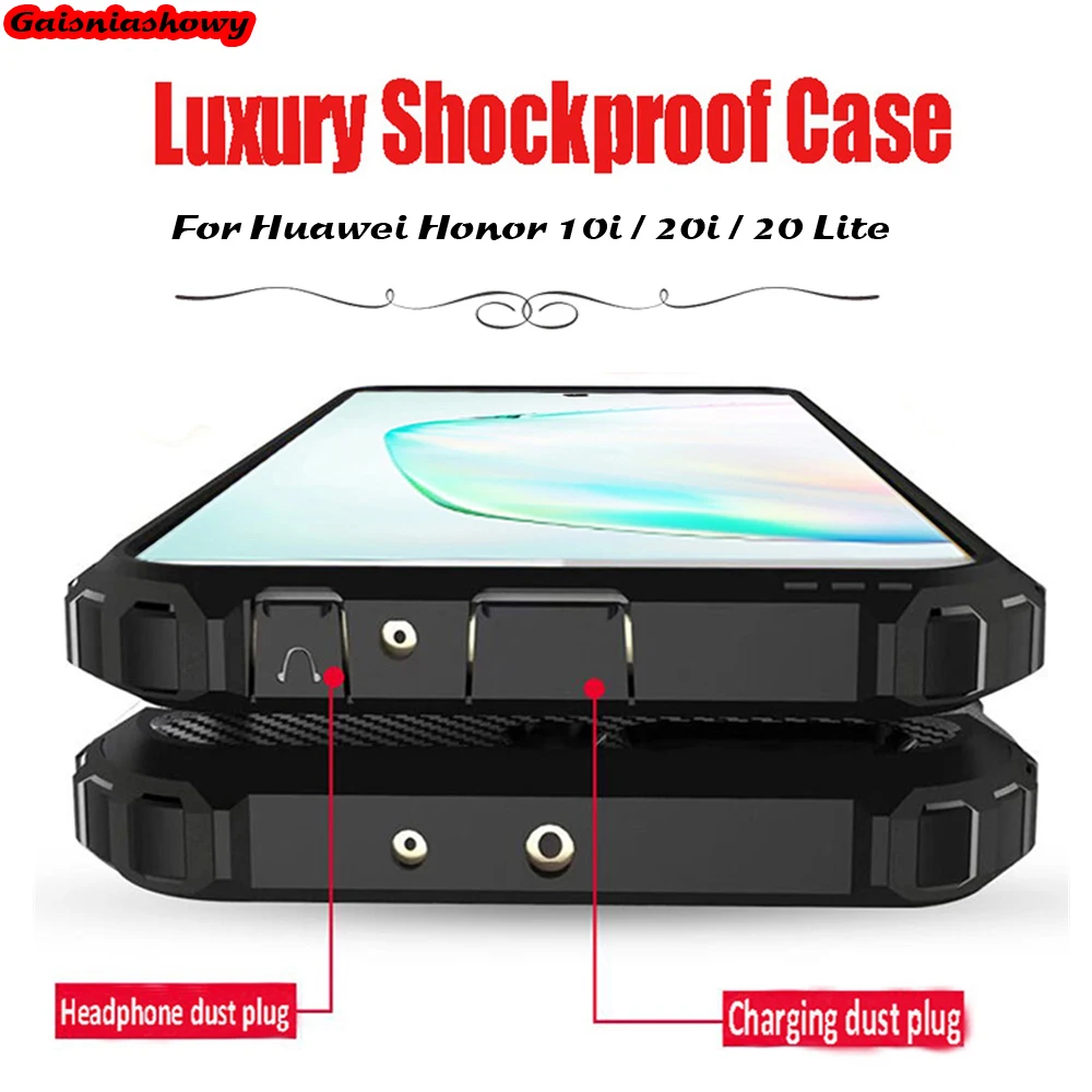 Case For Huawei Honor 10i 20i Shockproof Armor Rubber Silicone Cover 20 Lite Soft TPU Phone Shell Capa |