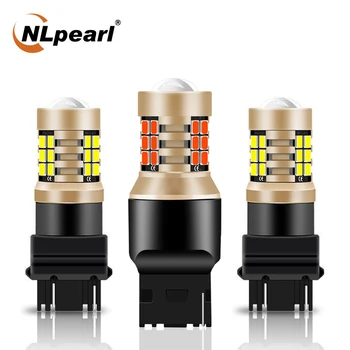 

NLpearl 2X Signal Lamp T25 3157 P27/7W Led Car Bulbs 2835SMD P27W 3156 Led Auto Turn Signal Light Reverse Light 12V White Red