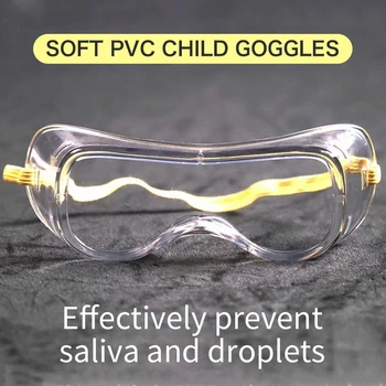 

Transparent Goggles Safety Children Eye WearGoggles Antidust Windproof Anti-Fog Soft PVC Eyewear For Outdoor Riding