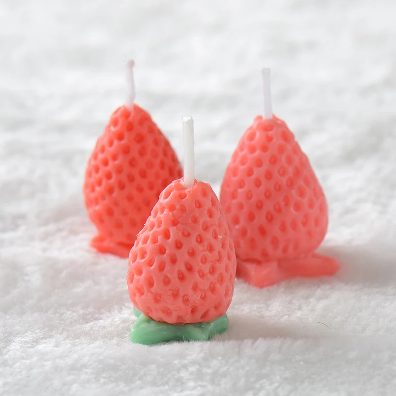 3d Aromatherapy Mold Diy Fruit Strawberry Shape Candle Mould Handmade