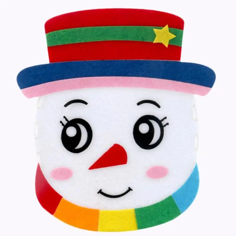 Snowman Рождественский DIY мешок умелое производство высокое качество нетканый мультфильм Карманный Детский сад детские игрушки ручной работы - Цвет: Snowman