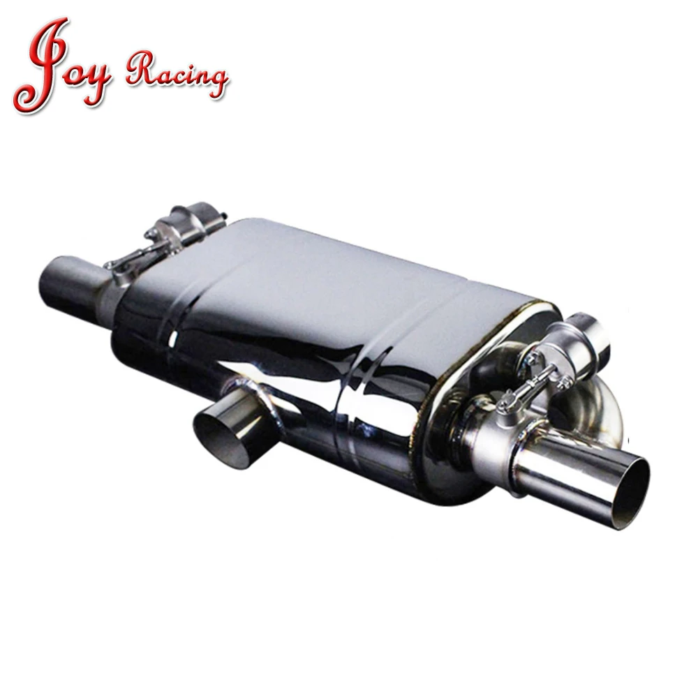

Car Valve Exhaust Pipe Vacuum Pump Mufflers Kit Stainless Steel 51mm 63mm 76mm Remote Control T shape Dual outlet Muffler Set