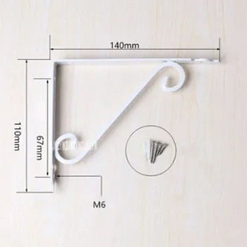 

2pcs/lot Iron Triangle Bracket Wall Right Angle Bracket European-style Wood Panel Shelves Fixed Load Bearing Frame Black / White