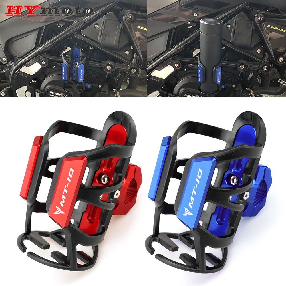 

With Logo High Quality Motorcycle CNC Accessorie Beverage Water Bottle Drink Cup Holder Mount For YAMAHA MT10 MT 10 SP All Years