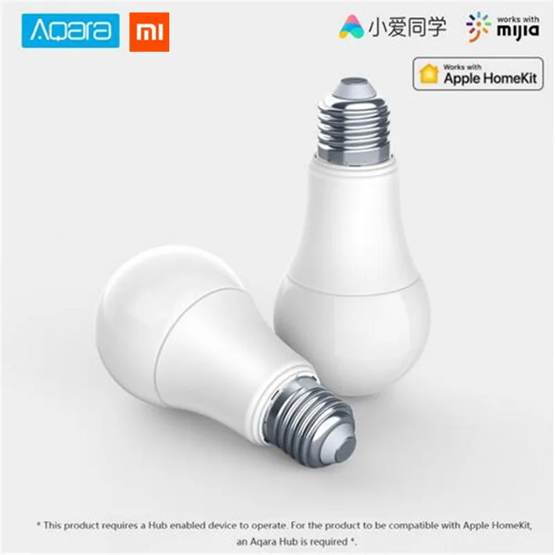 Original Quality Xiaomi Aqara E27 Smart White LED Bulb Light Lamp Work with Home Kits MI Home APP Power 9W 2700K-6500K 806lum