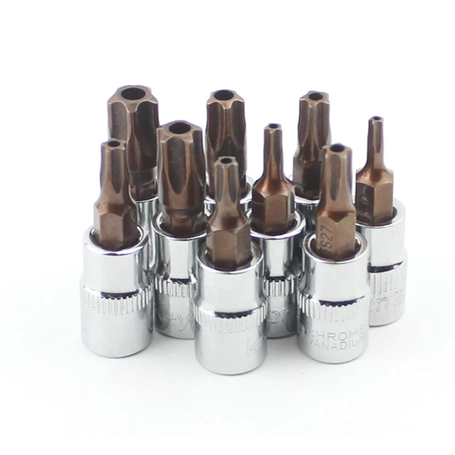 9Pcs Torx Bintang Obeng Pentalobe Bit Socket Set 1/4 Inch, 53 OFF
