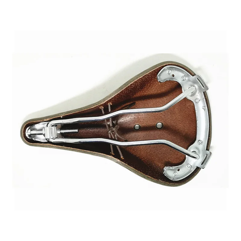 Bicycle Saddle Bicycle Seat Cushion Bike Riding Cushion Classic Bicycle Seat Pure Cowhide Bicycle Saddle for Outdoor Riding Comfortable Vintage Saddle Bike Spring Seat Cushion