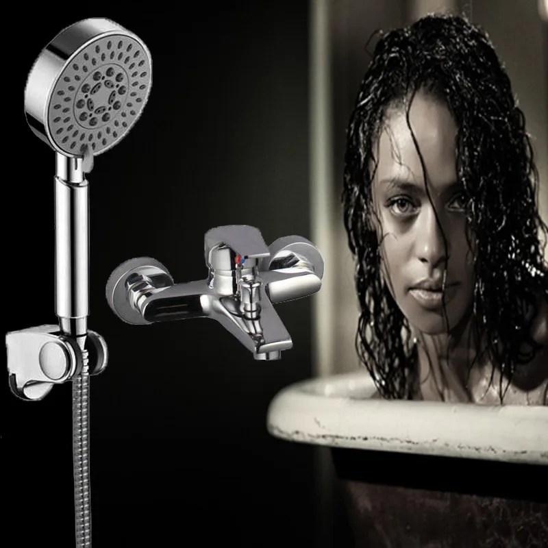 

Copper Bathtub Faucet Hot And Cold Mixing Valve Simplicity Shower Set Bathroom Shower Head Tap