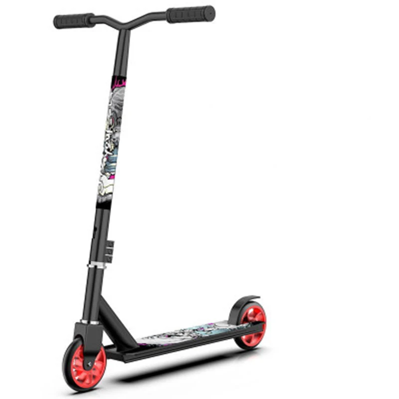 Extreme sports scooter Two-wheeled pedal skateboard Cool stunt car