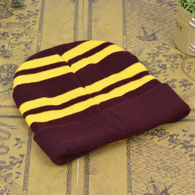 Новинка, Гриффиндор Слизерин, Ravenclaw Hufflepuff шапки, зимние женские и мужские теплые шапки, вязаные шапки, Skullies Gorros