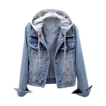 

2019 Women Denim Jacket Winter Warm Woman Hoodies Long Sleeve Jeans Jacket Women Coat Windbreake Outerwear veste femme Plus Size