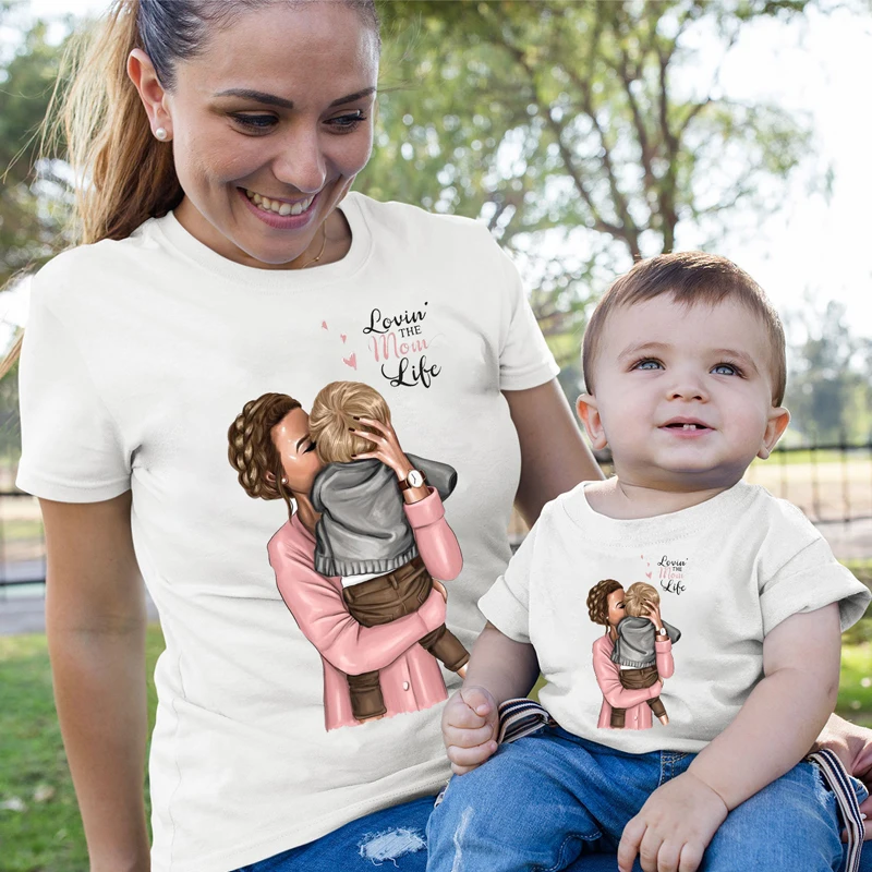 主图_Mom_daughter_son_T_shirt_Women_White_boys_Girls_T_shirt_Family_Matching_gift_Harajuku_plus (3)