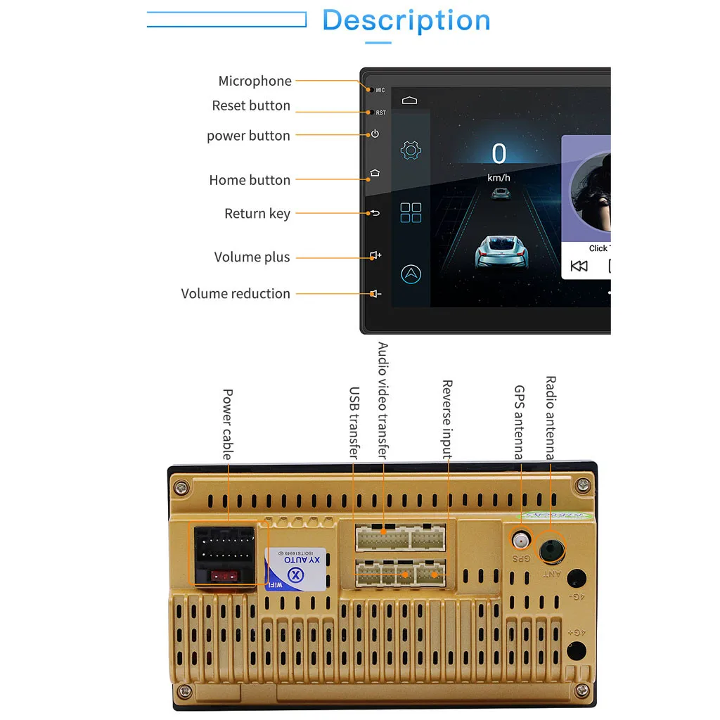 OMESHIN автомобильный MP5 плеер HD " экран стерео Bluetooth 12 В для IOS/Android 8,1 для gps WiFi BT FM радио авто MP5 плеер 88