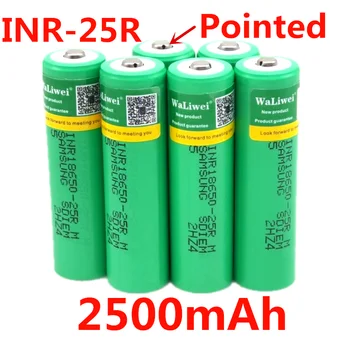 

18650 25R 2500mAh Battery for INR18650 25R 3.6V Discharge 20A Dedicated Battery Power with pointed(NO PCB) Turmera 2020 NEW