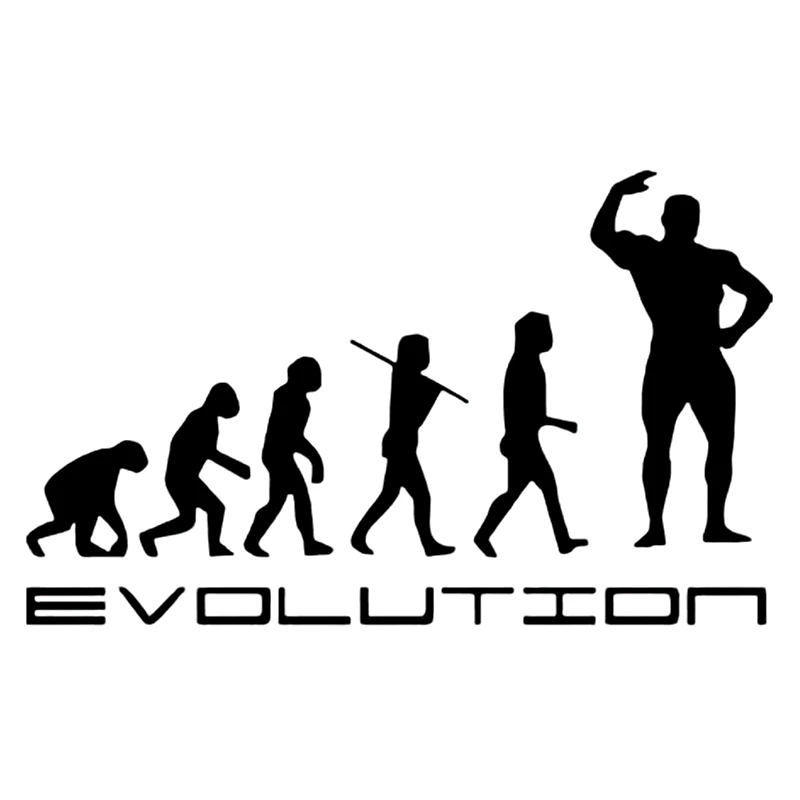 

CS31082# Human Evolution Bodybuilder. Die-cut Vinyl Decal Car Sticker Waterproof Auto Decors
