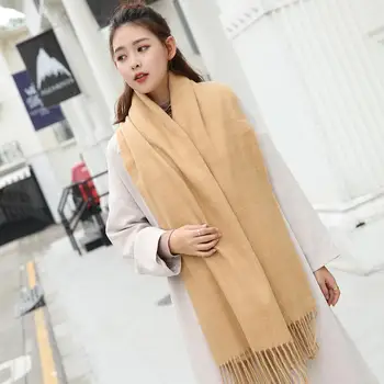 

Imitation cashmere tassel scarf Korean version of the new women's autumn and winter thickened large shawl all scarf neck grid