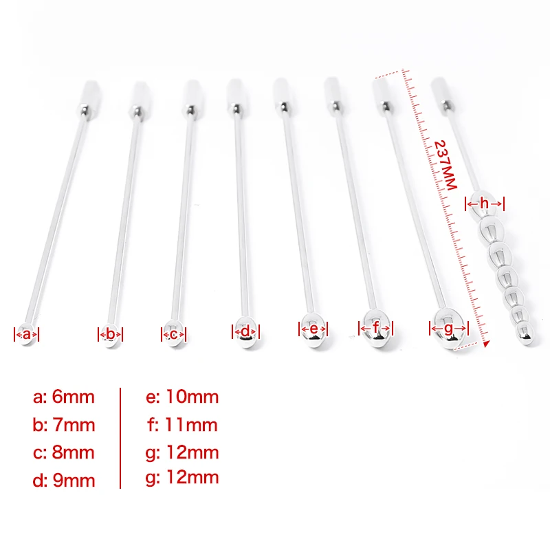 316L Surgical Steel 8 Pcs/Set Penis Plugs & Sounds Urethral Plug Urethral Sounds Dilator Erotic Adult Sex Toys for Men