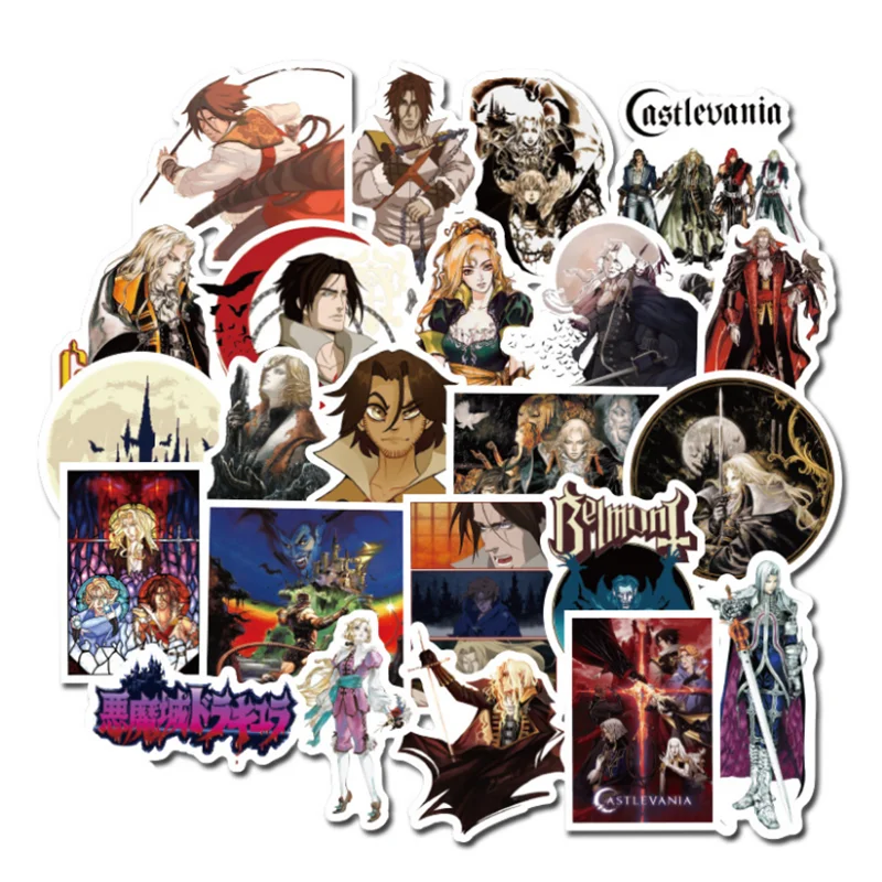 

10/30/50PCS Castlevania Japan Anime Luggage Car Notebook Scooter Refrigerator Stationery Guitar Graffiti Sticker Wholesale