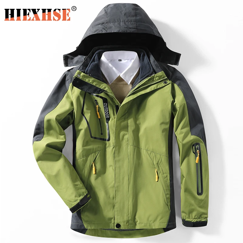 

windproof Jacket Men Three In One waterproof Breathable Brand Casual Sport Parka Outdoor Hardshell Jacket Wind Jacket Men