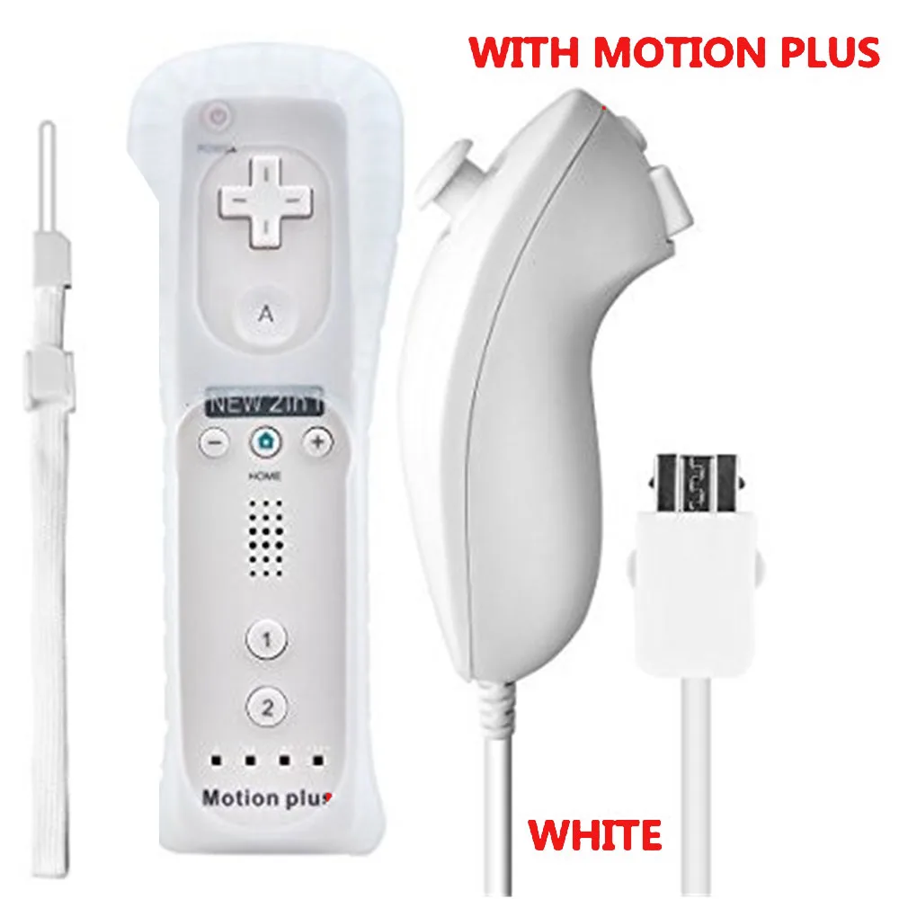

2in1 Wireless Remote Controller Gamepad For Nintend Wii Nunchuck For Nintend Wii Remote Control Joystick Joypad PortableGamepad
