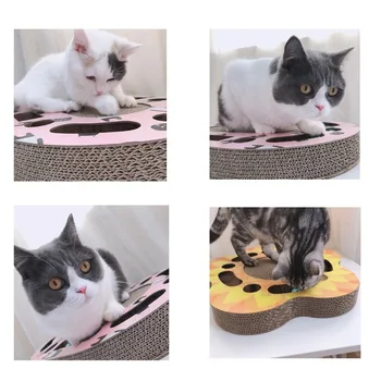 オンライン ホット販売猫のおもちゃペットスクラッチボード傷子猫段ボール紙パッド猫ネイルスクレーパーマットマットレスギフト有機MJ81705