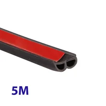 5M Пена Прокладка Черная Резиновая Передняя Дверь Автомобильная Уплотнительная Лента Акустический Клей Водостойкий Звукоизоляция Шумоизоляция Тип B Задняя Дверь Универсальная Крышка Крышки Крышки Автомобиля Звукоизолир