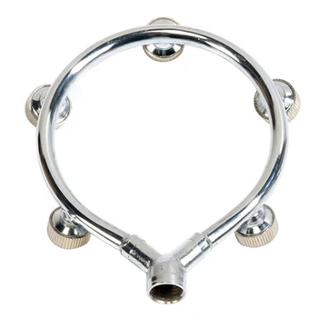 

HOT-Stainless Steel Fan Ring with 5 Nozzle Seats Sprayer Mist Fan Ring Water Sprayer Fine Fog Ring