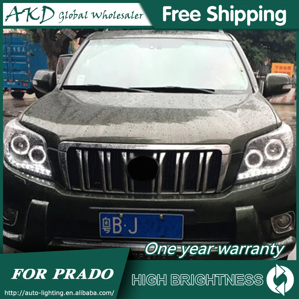Фары для автомобиля Toyota Prado 2010 2012 LC150 DRL дневные ходовые огни головная лампа LED би