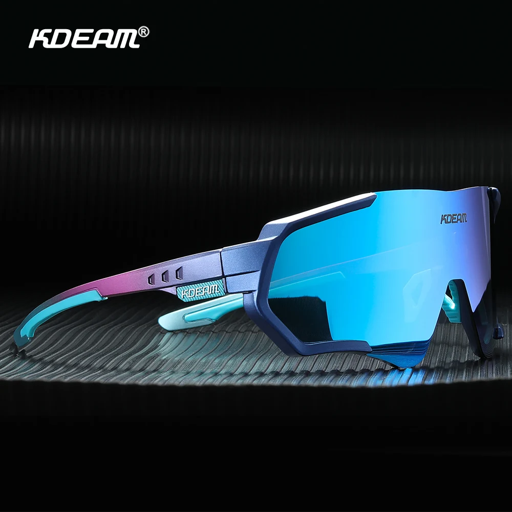 KDEAM Outdoor Sports Herren Sonnenbrille TR90 Polarisierte Sonnenbrille Flash Real Coating Sonnenbrille KD714 CE