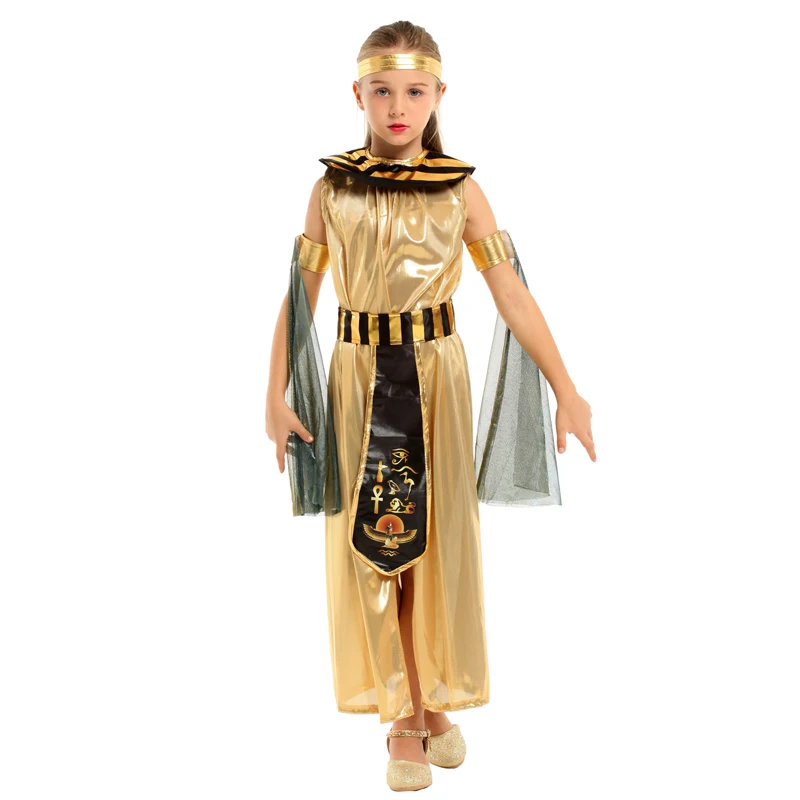 Vestito Da Romana Bambina Costume Greco Bambina White Gold Set