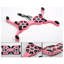 Складные Охлаждающие подставки для ноутбука с USB, двойные вентиляторы, Мини кулер для ноутбука, складная вентиляционная подставка для компьютера