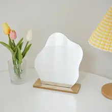 

Star shape Acrylic lens Wooden Base Maquillaje Ins Makeup Irregular Make up Mirror Beauty Tools Bathroom Mirror Dropship