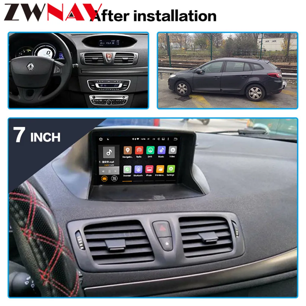 Excellent Quad core Android 9.1 Car Stereo DVD Player GPS Glonass Navigation for Renault Megane 3 Fluence Video Multimedia Radio head unit 2