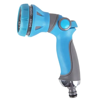 

Water Sprinkler Irrigation Tool Ergonomic Handle Swivel Head High Pressure 8 Pattern Heavy Duty Garden Hose Spray Nozzle