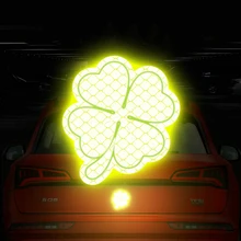 2 шт. Клевер материал отражающий Стикеры для хвоста автомобиля украшения тела для безопасности в ночное время, Предупреждение ленты автомобиля от царапин, сделанные с 3 м