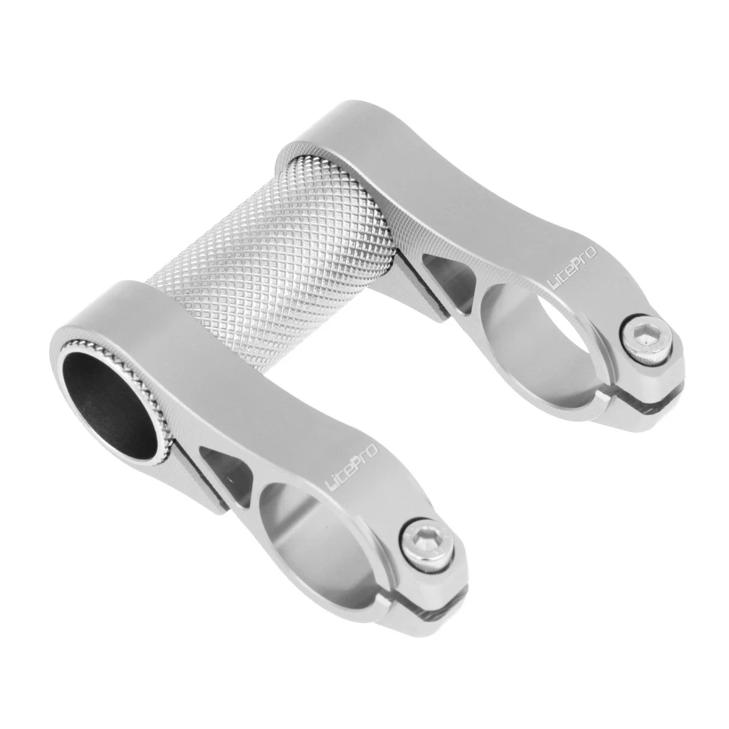 Aluminum Alloy Folding Bike Cycling Handlebar Stem Cycling Refit - Цвет: Silver