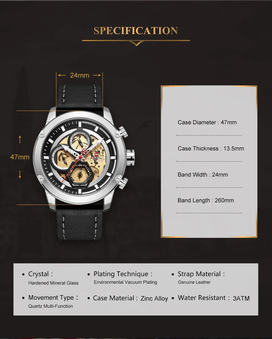 Топ NAVIFORCE мужские часы брендовые Модные Роскошные Кварцевые мужские водонепроницаемые часы спортивные кожаные военные наручные часы Relogio