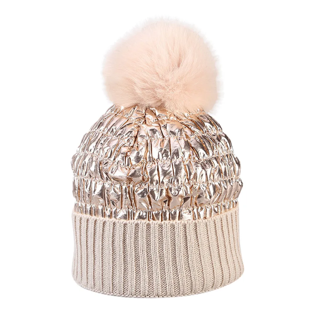 Womail шапка зимняя Для женщин модные однотонные лисы мяч удобные милые casquette Повседневное теплый плюш шерстяной вязаный берет кепки