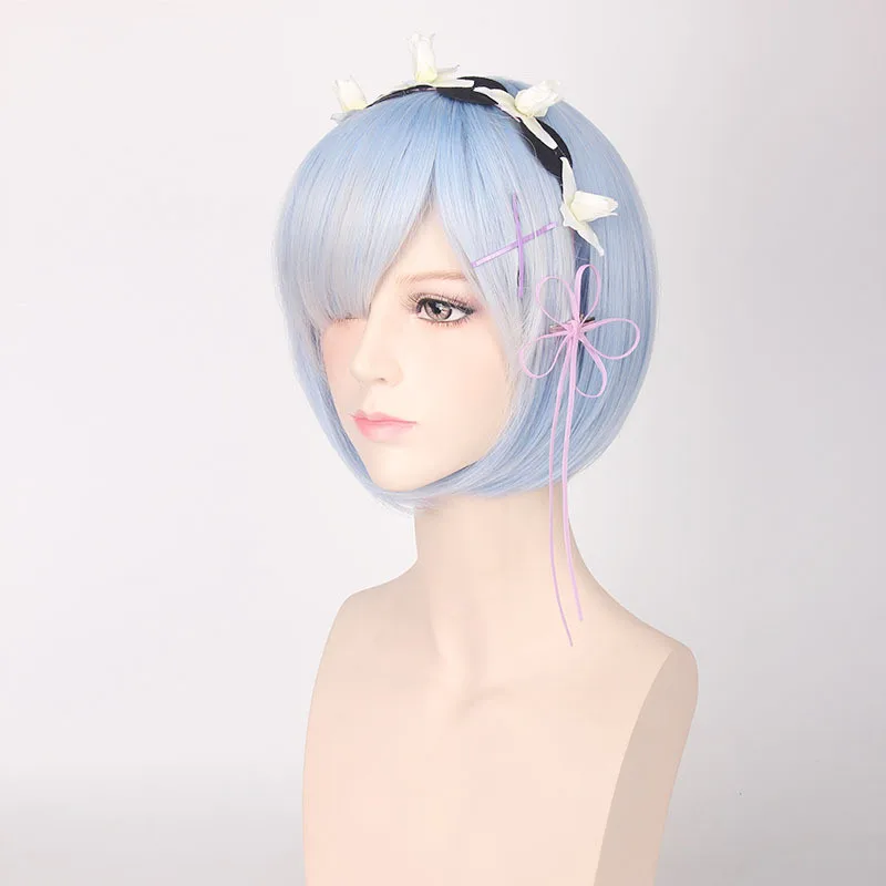 Косплэй парик Re:Zero KARA Hajimeru Isekai жизнь в другой мир Rem Ram костюм головные уборы