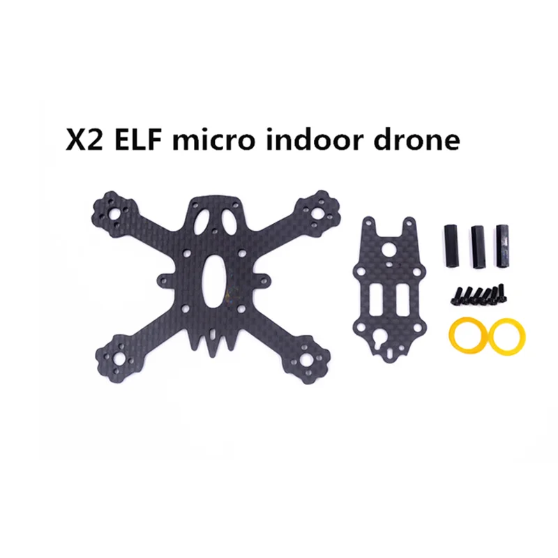 DIY Q Версия Мини FPV домашний Дрон X2 ELF 88 мм рамка из чистого углеродного волокна в