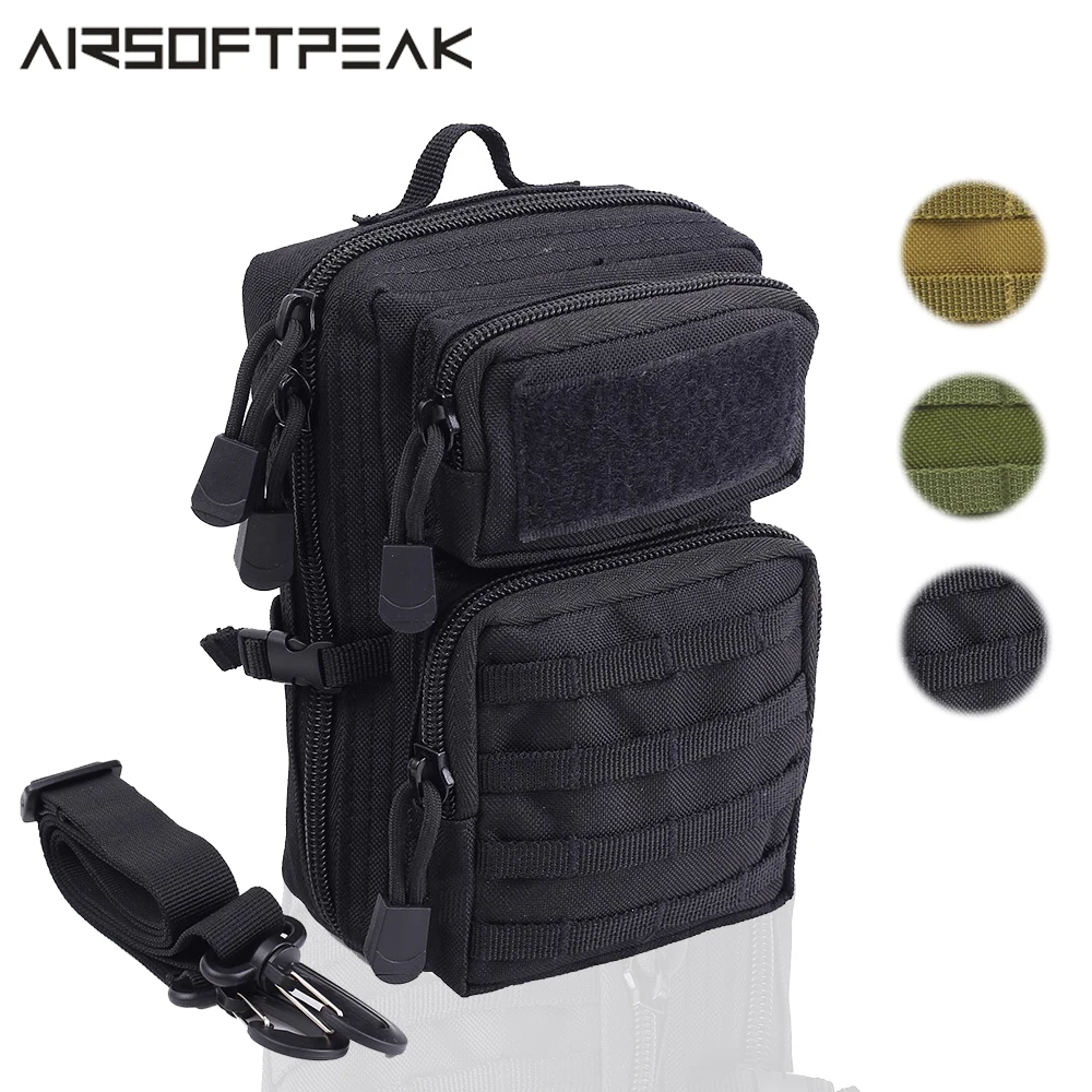 Тактическая сумка на плечо AIRSOFTPEAK с системой Молле Военный нейлоновый рюкзак для