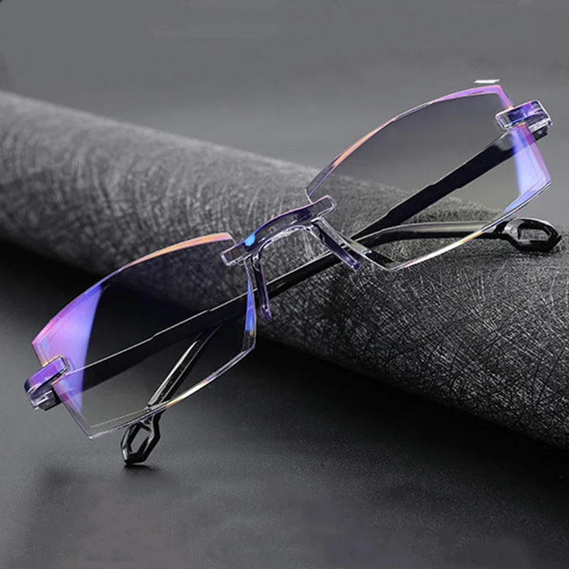 2020 Men Women Rimless Reading Glasses Anti Blue Light Magnification Eyewear Presbyopic Glasses Diopter okulary