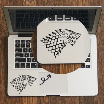 

House Stark Wolf Vinyl Laptop Sticker for Macbook Trackpad Decal Pro 16" Air Retina 11 12 13 14 15 inch Mac Book Notebook Skin