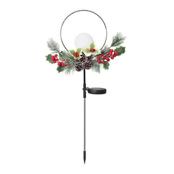 

Solar Lawn Lights Christmas Aperture Ball Branch Lights Led Pins Garden Yard Outdoor Christmas Garland Lights Retro Decor