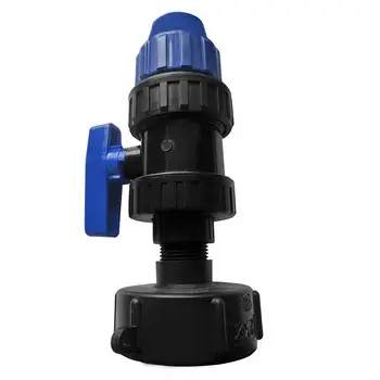 

S60x6 IBC Ton Barrel Water Tank Connector Garden Tap Thread 1/4"(25mm) Plastic Fitting Tool Adapter Brass Valve Outlet Type