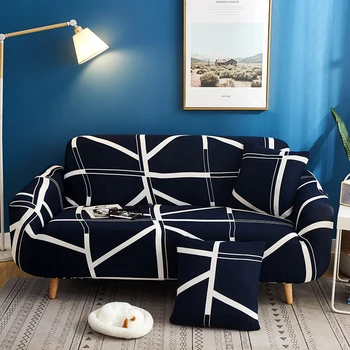 

Two-seat Couch Cover Stretch Sectional Sofa Cover Elastic Chair Cover for Living Room Free Pillowcase Home Supplies DropShipping